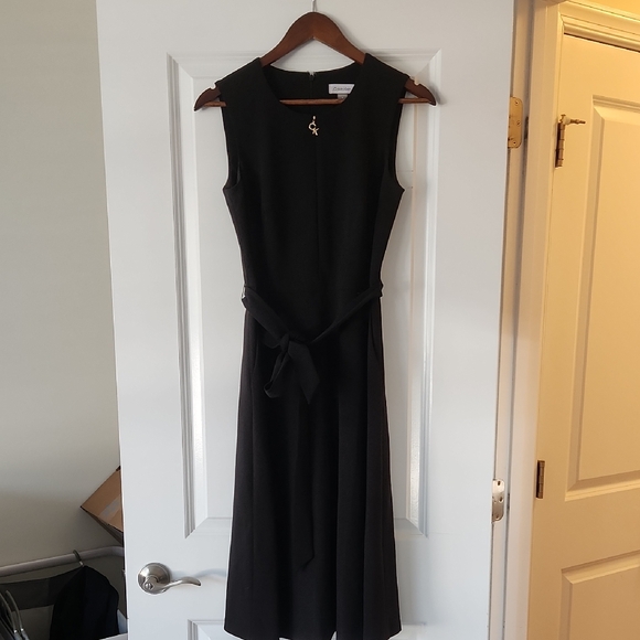Elegant Black Sleeveless Dress - Picture 1 of 8